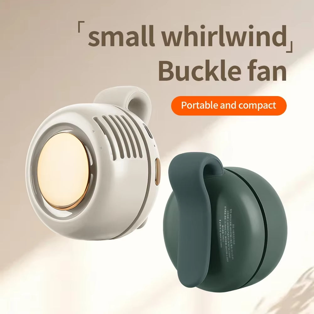 Mini Small Clip Fan Portable Silent Mini Bladeless Electric Fan 3 Speeds Clip-On Charging Fans for Shirt Whirlwind Waist Clips